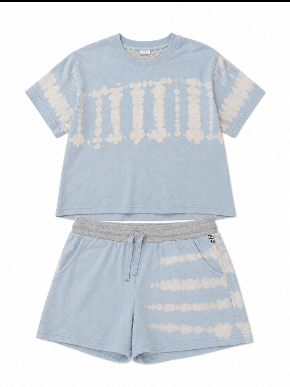 Splendid Tie-Dye Lounge Set - Crew Tee & Shorts Size 7